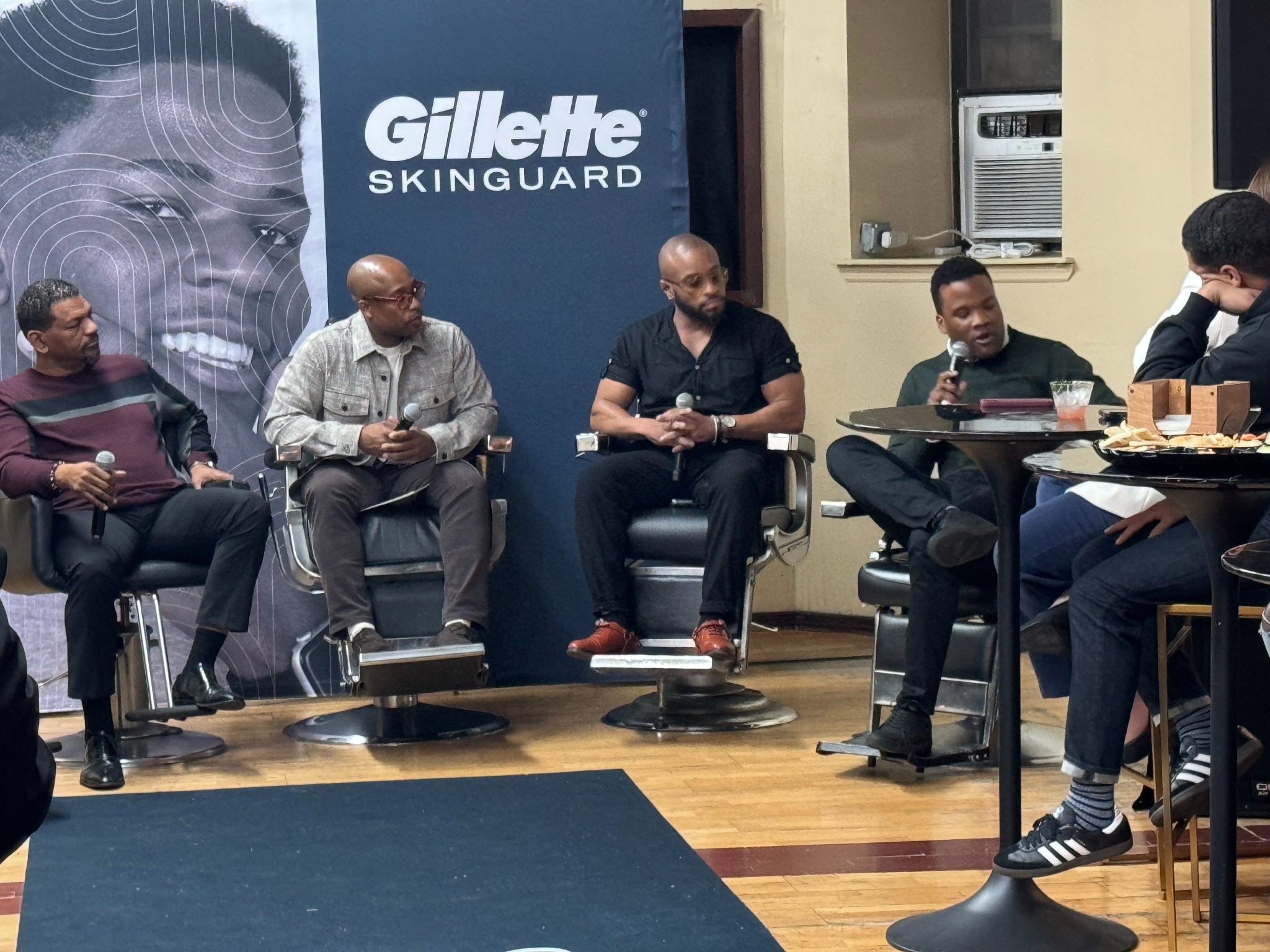 A community conversation in a barbershop setting